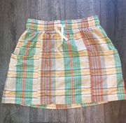 Plaid Mid Length High Waisted Skirt