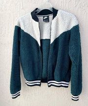 fleece varsity style teddy jacket extra small