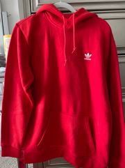 Adidas Red Hooded Sweatshirt