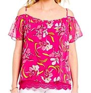 Kut From the Kloth pink floral blouse size S