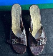 Taryn Rose Brown Vero Cugio Leather Sandals Size 7.5