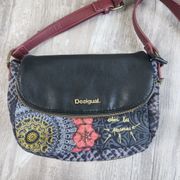 Desigual Red Garden Flower Different is Beautiful 9" Bag Purse Shoulde Strap