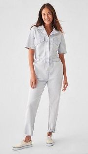 Faherty Blythe Jumpsuit Coverall Light Indigo Wash Denim size xs