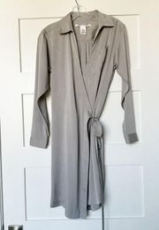 Helena Silver Wrap Dress