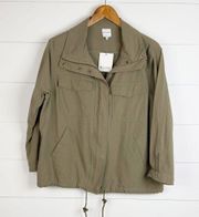 Ellison Olive Green Zip Up Utility Jacket Size S NWT