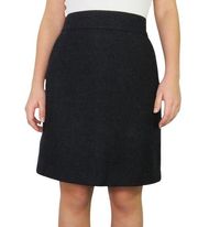 Nautica Charcoal Gray Wool High Rise A-Line Pencil Skirt Size 2