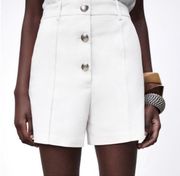 Zara - NWT high waisted sailor style white button shorts