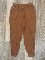 Womens  Brown Jogger Pants - XS