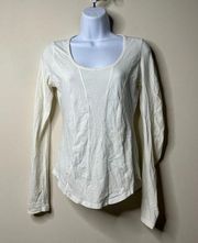 Lululemon  Between The Lines Long Sleeve White Women's Size 6*