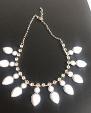 Crystal Necklace With White Stones 