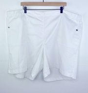 J.Jill White Pull On Shorts cotton blend white size 4X