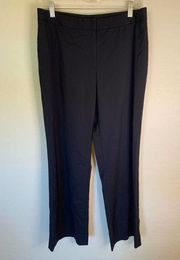 Lafayette 148 | Black Virgin Wool Blend "Menswear" Wide Leg Pant Size 10