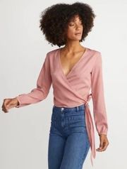 Pink Carmen Wrap Top