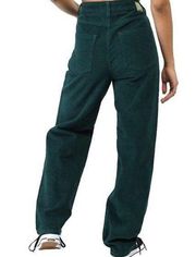 Women’s Zumiez Emprye Tori Green Baggy 90’s Corduroy Skate Pants Size 0