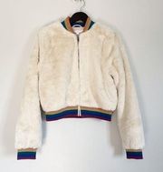 NWT SPIRITUAL GANGSTER SG Furry Bomber Jacket Size S