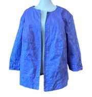 DRESS Barn Purple Blazer Woman’s Size 2X Lavender Floral Vintage Jacket