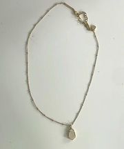 Kendra Scott Iridescent Clear Rock Crystal Necklace