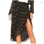 Lovers & Friends Star Pattern Asymmetrical Midi Skirt Size Medium