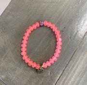 Bright Coral Stretch Bracelet