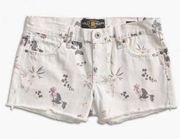 Lucky Brand White Floral Cutoff Shorts Size 8