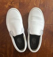 White Leather Slip On