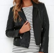 Black Leather Moto Jacket