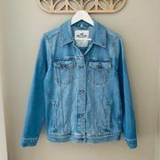 Hollister Oversized Denim Jean Jacket Blue Sz Small