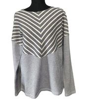 Doe & Rae nautical striped crewneck knit sweater