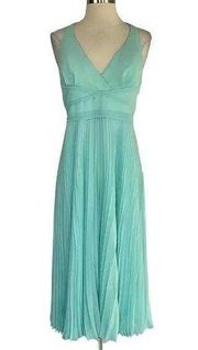 Laundry by Shelli Segal Women's Cocktail Dress Size 10 Mint Green Chiffon Midi