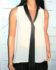 Kardashian Kollection Beige Black Blouse M