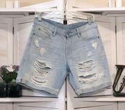 Articles of Society light blue wash distressed denim cotton jeans shorts sz 27