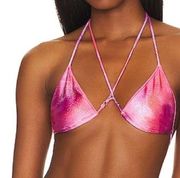 Camila Coelho Ileana Swim Top in Pink Sparkle XS