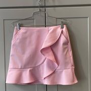 Polo Golf Ralph Lauren Flounce Solid Pink Ruffle Skort Skirt Womens XS Active