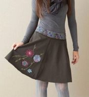 Matilda Jane M Stellar Skirt Paint By Numbers Floral Embroidered Cotton Y2K