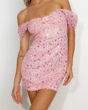 Hello Molly Pink Sequin Mini Dress