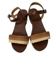 Unlisted Brown Town Wedge Sandals