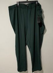 ELOQUII Dark Green Pull On Tapered Pants Size 28