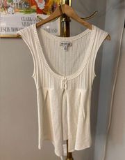 Womens sleeveless half button/half open top by Urban Outfitters size small