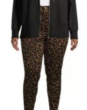 Terra & Sky Womens Pull On Jeggings size 4X 28W-30W leopard pattern New