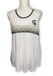 NWT Michigan State Spartans Ladies’ Sleeveless Muscle Tee Tank Top New Ringer