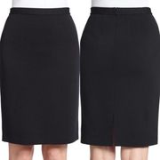 St. John Caviar Black Pencil Skirt