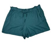 Maurices Womens Paperbag Waist Relaxed Fit Shorts Forest Green XL EUC