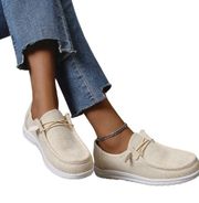 HEY DUDE Wendy Shoes Hemp Cream/Gold Size 8/39