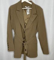 Good American Tan Belted‎ Jacket Blazer