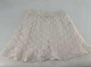 Cynthia Steffe White Crochet Stretch Mini Skirt