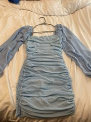 light blue dress with sleeves