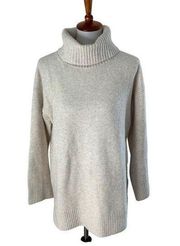 Uniqlo Wool Blend Turtleneck Sweater Cream Size Small