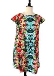 R&K Originals Sheath Dress Cap Sleeves Pink Floral Multi Women’s Plus Size 18W