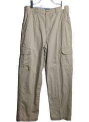 90's Cargo Pants High Waist Straight Leg Tan