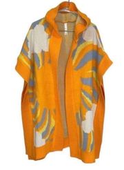 Urban Outfitters Printed Orange/Blue Poncho
Cape(Size One Size)